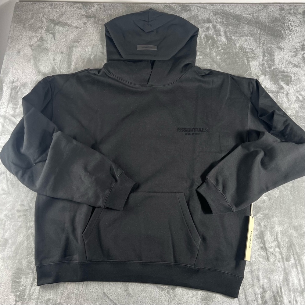 NWT Essentials Fear Of God Limo Stretch Black Hoodie Unisex Sz XXL Oversized